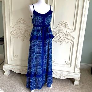 CECE blue ruffled dress
